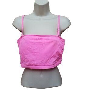 Xhilaration Women's Bikini Top L Solid Bubble Gum Barbie Pink Size Large